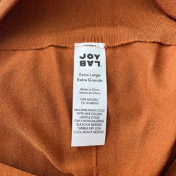 (NWOT) JoyLab Tawny Umber Women’s 7/8 Length Ribbed Leggings - Picture 5 of 5